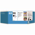 （まとめ） HP90 インクカートリッジ 黒 400ml 顔料系 C5058A 1個 【×3セット】