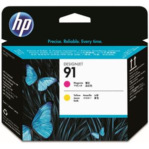 （まとめ） HP91 プリントヘッド マゼンタ／イエロー C9461A 1個 【×3セット】