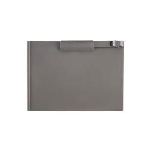 （まとめ） TANOSEE クリップボード A4ヨコ グレー 1枚 【×15セット】