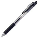 （まとめ） TANOSEE ノック式ゲルインクボールペン ニードルタイプ 0.5mm 黒 1本 【×60セット】