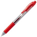 （まとめ） TANOSEE ノック式ゲルインクボールペン ニードルタイプ 0.5mm 赤 1本 【×60セット】