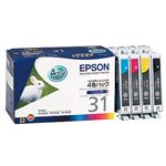 （まとめ） エプソン EPSON インクカートリッジ 4色パック IC4CL31 1箱（4個：各色1個） 【×3セット】