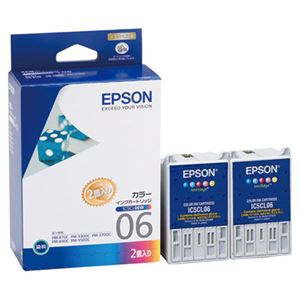 （まとめ） エプソン EPSON インクカートリッジ カラー（5色一体型） IC5CL06W 1箱（2個） 【×3セット】