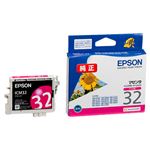 （まとめ） エプソン EPSON インクカートリッジ マゼンタ ICM32 1個 【×4セット】