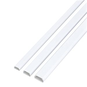 （まとめ） エレコム フラットモール テープ付 幅22mm×長さ1m ホワイト LD-GAF2／WH 1本 【×10セット】