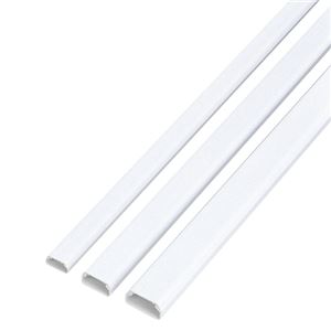 （まとめ） エレコム フラットモール テープ付 幅26mm×長さ1m ホワイト LD-GAF3／WH 1本 【×10セット】