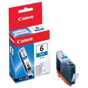 （まとめ） キャノン Canon インクタンク BCI-6C シアン 4706A001 1個 【×10セット】