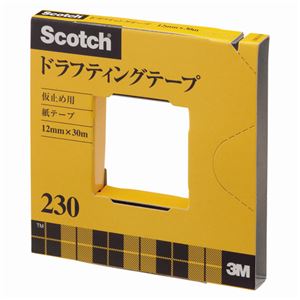 （まとめ） 3M スコッチ ドラフティングテープ 230 大巻 12mm×30m 230-3-12 1巻 【×5セット】