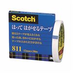 （まとめ） 3M スコッチ はってはがせるテープ 811 大巻 12mm×30m 紙箱入 カット金具付 811-3-12 1巻 【×10セット】