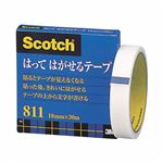 （まとめ） 3M スコッチ はってはがせるテープ 811 大巻 18mm×30m 紙箱入 カット金具付 811-3-18 1巻 【×10セット】