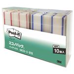 （まとめ） 3M ポストイット ジョーブ エコノパック インデックス（記入用） 44×23mm レッド・ブルー 6821-1-RB 1パック（20個：各色10個） 【×2セット】