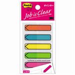 （まとめ） 3M ポストイット ジョーブ ポインター 44×12mm 5色 684NE 1パック（5冊） 【×10セット】