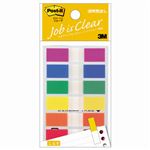（まとめ） 3M ポストイット ジョーブ 透明見出し 44×10mm レインボーカラー6色 683MH 1パック（6冊） 【×15セット】