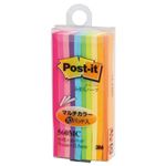 （まとめ） 3M ポストイット ふせんハーフ マルチカラー 75×12.5mm 10色 560MC 1パック（10冊） 【×15セット】
