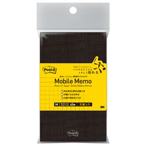 （まとめ） 3M ポストイット 強粘着モバイルメモ Mサイズ 5mm方眼 SSM-M02 1冊 【×10セット】