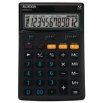 （まとめ） AURORA 中型電卓 12桁 卓上タイプ DT650TX-B 1台 【×4セット】