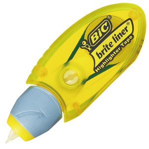 （まとめ） BIC テープ式蛍光マーカー ブライトライナーテープ イエロー BLGTFYLW1PBLS 1個 【×30セット】