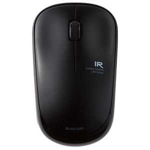 （まとめ） TANOSEE IR LED 静音ワイヤレスマウス 3ボタン Mサイズ ブラック M-IR06DRSBKT 1個 【×2セット】