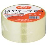 （まとめ） TANOSEE OPPテープ 中厚口 厚さ0.062mm 48mm×50m 1巻 【×30セット】