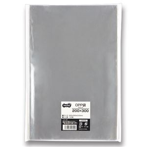 （まとめ） TANOSEE OPP袋 フラット 200×300mm 1パック（100枚） 【×10セット】