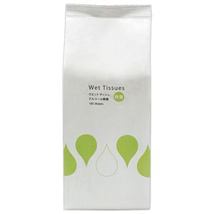 （まとめ） TANOSEE アルコール除菌ウェットティッシュ ボトル詰替用 1パック（100枚） 【×10セット】