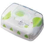 （まとめ） TANOSEE アルコール除菌ウェットティッシュ ワンプッシュケース付 1パック（80枚） 【×10セット】