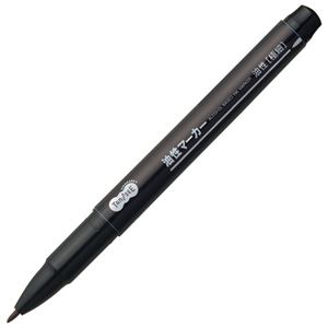 （まとめ） TANOSEE キャップ式油性マーカー シングル 極細 黒 1セット（10本） 【×10セット】