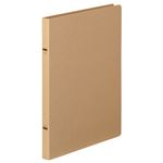 （まとめ） TANOSEE クランプファイル（紙表紙） A4タテ 100枚収容 背幅18mm クラフト 1冊 【×20セット】