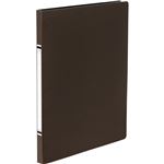 （まとめ） TANOSEE クランプファイル（紙表紙） A4タテ 100枚収容 背幅18mm 茶 1冊 【×20セット】