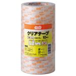 （まとめ） TANOSEE クリアテープ 18mm×35m 1パック（10巻） 【×5セット】