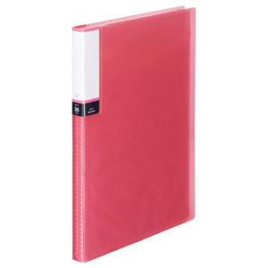 （まとめ） TANOSEE クリアブック（透明表紙） A4タテ 36ポケット 背幅20mm ピンク 1冊 【×10セット】