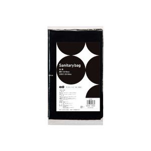 （まとめ） TANOSEE サニタリーバッグ 黒 1パック（50枚） 【×20セット】