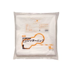 （まとめ） TANOSEE シュレッダーバッグ 耳付 半透明 LLサイズ 0.03mm厚 1パック（10枚） 【×5セット】
