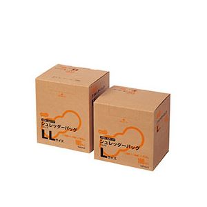（まとめ） TANOSEE シュレッダーバッグ 耳付 半透明 LLサイズ 0.03mm厚 BOXタイプ 1箱（100枚） 【×2セット】