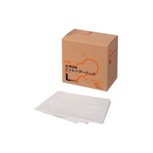 （まとめ） TANOSEE シュレッダーバッグ 耳付 半透明 Lサイズ 0.03mm厚 BOXタイプ 1箱（100枚） 【×2セット】