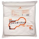 （まとめ） TANOSEE シュレッダーバッグ 耳付 半透明 Lサイズ 0.04mm厚 1パック（10枚） 【×5セット】
