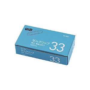 （まとめ） TANOSEE ゼムクリップ 特大 33mm シルバー 業務用パック 1箱（1000本） 【×10セット】