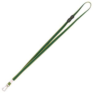 （まとめ） TANOSEE チェーンラインテープストラップ グリーン 1本 【×10セット】