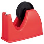 （まとめ） TANOSEE テープカッター台 大巻・小巻両用 赤 1台 【×15セット】