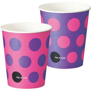（まとめ） TANOSEE デザイン紙コップ mizutama 154ml（5オンス） 1パック（100個） 【×5セット】