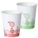 （まとめ） TANOSEE デザイン紙コップ りんご 154ml（5オンス） 1パック（100個） 【×5セット】