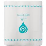 （まとめ） TANOSEE トイレットペーパー シングル 芯あり 60m 1パック（18ロール） 【×10セット】