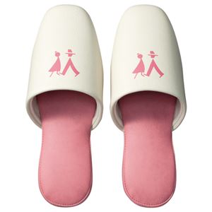 （まとめ） TANOSEE トイレ用 吊り込みスリッパ ピンク 1足 【×5セット】