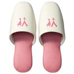（まとめ） TANOSEE トイレ用 吊り込みスリッパ ピンク 1足 【×5セット】