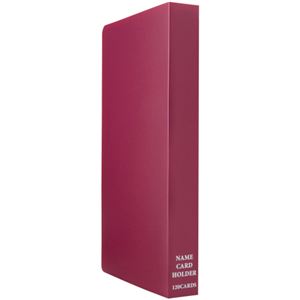 （まとめ） TANOSEE ネームカードホルダー コンパクト 120名用 レッド 1冊 【×20セット】