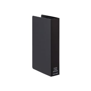 （まとめ） TANOSEE ネームカードホルダー コンパクト 240名用 ブラック 1冊 【×15セット】