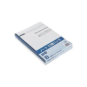 （まとめ） TANOSEE ノートブック セミB5 B罫6mm 30枚 1パック（10冊） 【×10セット】