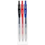 （まとめ） TANOSEE ノック式ゲルインクボールペン（バインダークリップ） 0.5mm 3色（各色1本） 1パック 【×20セット】