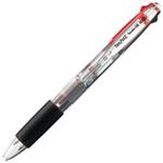 （まとめ） TANOSEE ノック式油性2色ボールペン（なめらかインク） 0.7mm 1本 【×20セット】