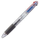 （まとめ） TANOSEE ノック式油性3色ボールペン（なめらかインク） 0.7mm 1本 【×20セット】
